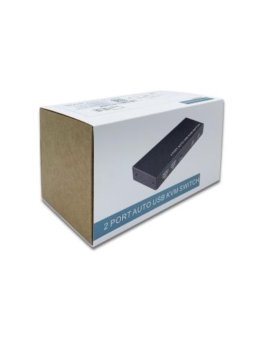 CONMUTADOR KVM HDMI AISENS A111-0400 4K60HZ USB 1U-2PC FUENTE ALIMENTA NEGRO