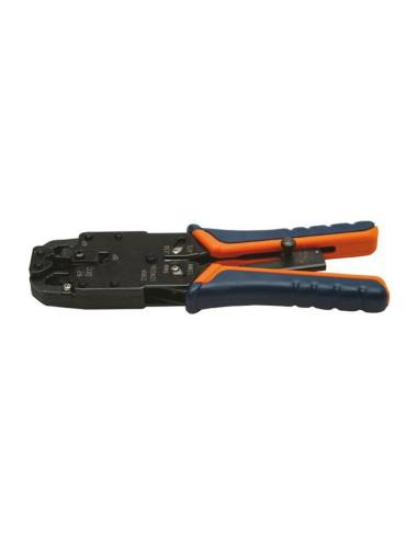 TENAZA METALICA DE CRIMPAR RJ10RJ11RJ12RJ45 DE CARRACA NANOCABLE 10.31.0102