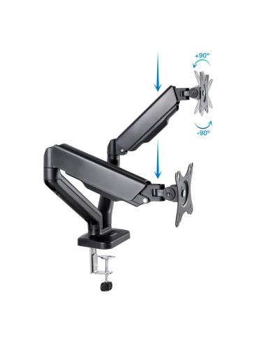 SOPORTE MESA PANT. GIRA INCLI 2 BRAZOS 17-32 NEGRO TOOQ DB5132TNR-B