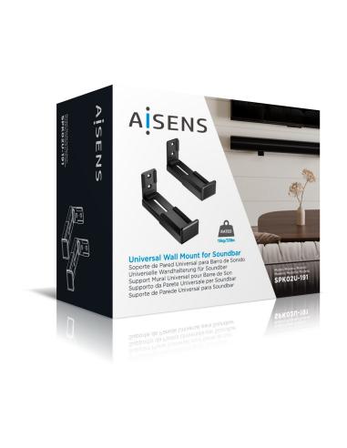 SOPORTE UNIVERSAL DE PARED PARA BARRA DE SONIDO NEGRO AISENS SPK02U-191