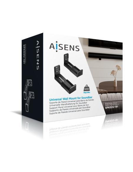 SOPORTE UNIVERSAL DE PARED PARA BARRA DE SONIDO NEGRO AISENS SPK02U-191