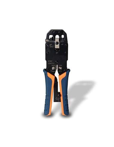 TENAZA METALICA DE CRIMPAR RJ10 RJ11 RJ12 RJ45 CARRACA AISENS A142-0311