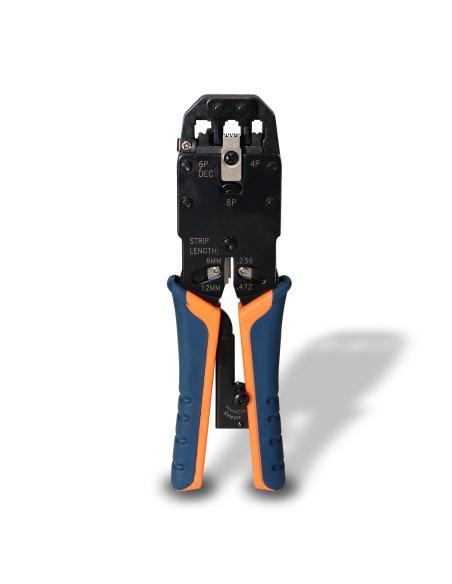 TENAZA METALICA DE CRIMPAR RJ10 RJ11 RJ12 RJ45 CARRACA AISENS A142-0311