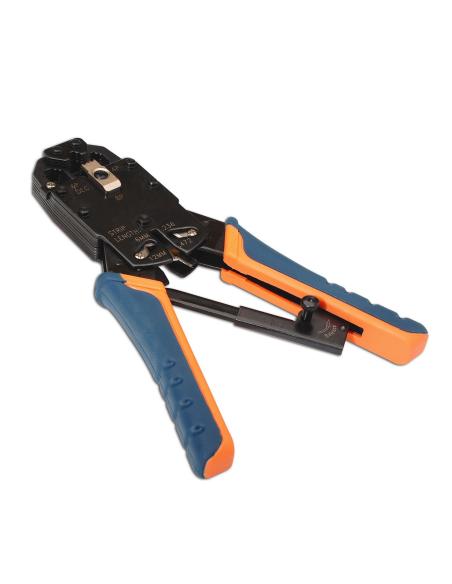 TENAZA METALICA DE CRIMPAR RJ10 RJ11 RJ12 RJ45 CARRACA AISENS A142-0311