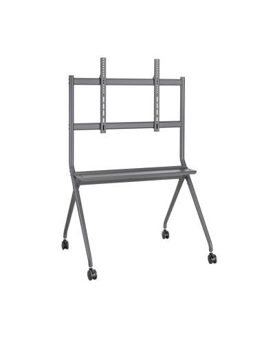 SOPORTE SUELO RUEDA BANDEJA PANTALLA 120KG 50-86 NEGRO AISENS FT86FE-143