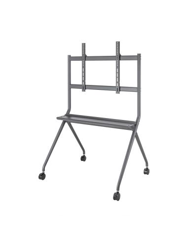SOPORTE SUELO RUEDA BANDEJA PANTALLA 120KG 50-86 NEGRO AISENS FT86FE-143