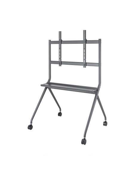 SOPORTE SUELO RUEDA BANDEJA PANTALLA 120KG 50-86 NEGRO AISENS FT86FE-143
