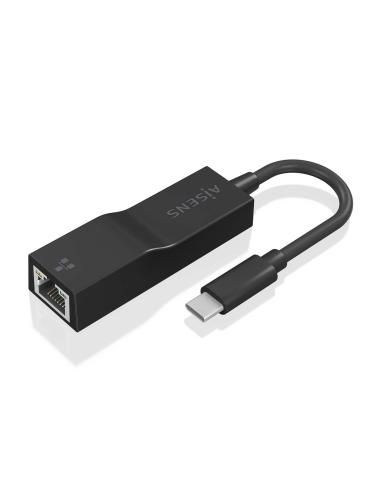 CONVERSOR USB 3.1 GEN1 USB-C A ETHERNET GIGABIT NEGRO 11CM AISENS A109-0765