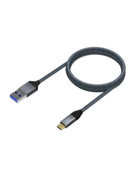 CABLE USB 3.1 GEN2 ALUMINIO 10GBPS 3A TIPO USB-CM-AM GRIS 2.0M AISENS A107-0633