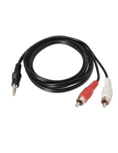 CABLE AUDIO ESTEREO JACK 3.5M-2XRCAM NEGRO 1.5M AISENS A128-0147 2
