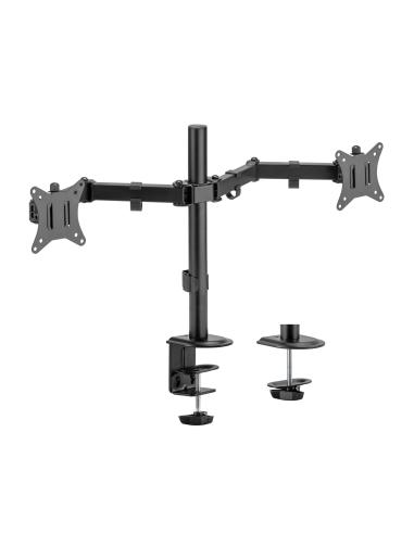 SOPORTE MESA GIRA INCL MONITOR TV 9KG 2 BRAZOS 17-32 NEGRO AISENS DT32TSR-149
