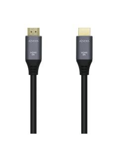CABLE HDMI V2.1 8K 60HZ 48GBPS AM-AM GRIS NEGRO 1.5M AISENS A150-0427
