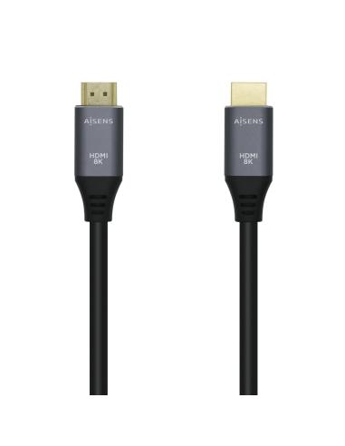 CABLE HDMI V2.1 8K 60HZ 48GBPS AM-AM GRIS NEGRO 1.5M AISENS A150-0427