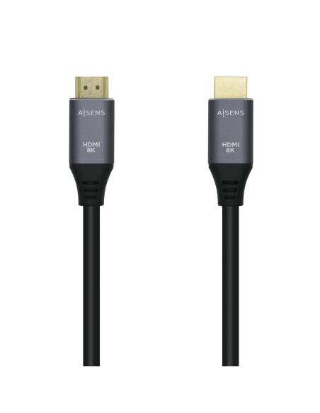 CABLE HDMI V2.1 8K 60HZ 48GBPS AM-AM GRIS NEGRO 1.5M AISENS A150-0427