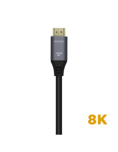 CABLE HDMI V2.1 8K 60HZ 48GBPS AM-AM GRIS NEGRO 1.5M AISENS A150-0427