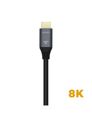CABLE HDMI V2.1 8K 60HZ 48GBPS AM-AM GRIS NEGRO 1.5M AISENS A150-0427