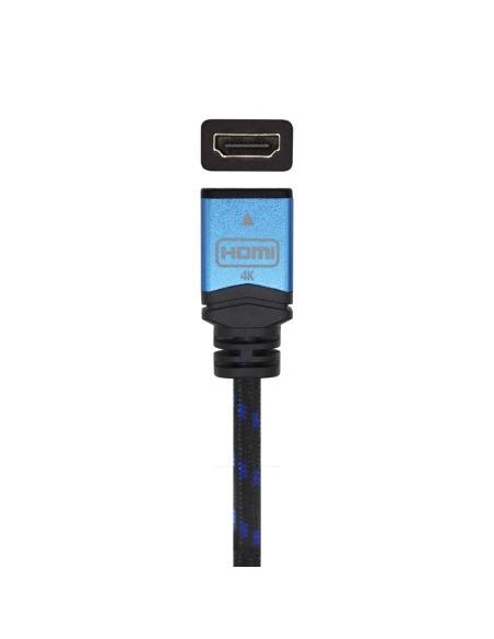 CABLE HDMI V2.0 PROLONGADOR 4K60HZ 18GBPS AM-AH NEGRO AZUL 3.0M AISENS A120-0454