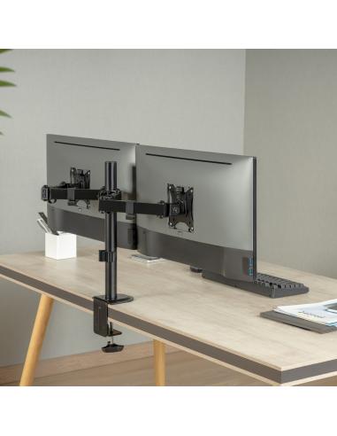 SOPORTE MESA GIRA INCL MONITOR TV 9KG 2 BRAZOS 17-32 NEGRO AISENS DT32TSR-149