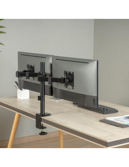 SOPORTE MESA GIRA INCL MONITOR TV 9KG 2 BRAZOS 17-32 NEGRO AISENS DT32TSR-149
