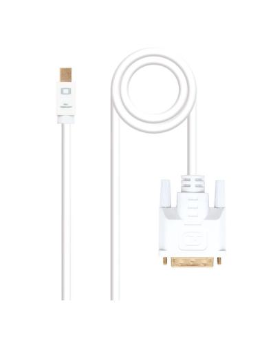 CABLE CONVERSOR MINI DP A DVI MINI DPM - DVIM BLANCO 5.0 M NANOCABLE 10.15.4205