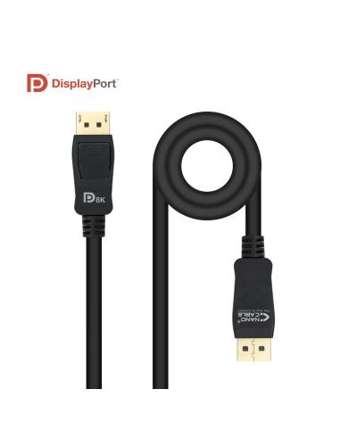 CABLE DISPLAYPORT V1.4 CERTIFICADO VESA DPM-DPM NEGRO 2.0M NANOCABLE 10.15.2502