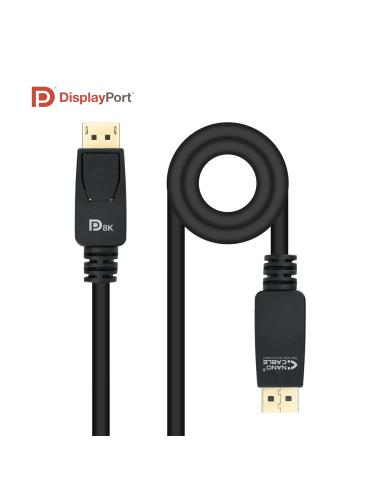 CABLE DISPLAYPORT V1.4 CERTIFICADO VESA DPM-DPM NEGRO 3.0M NANOCABLE 10.15.2503