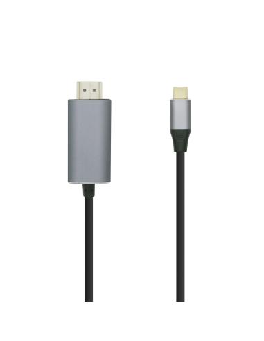 CABLE CONVERSOR USB-C MACHO A HDMI 4K 60HZ MACHO NEGRO 1.8M AISENS A109-0393