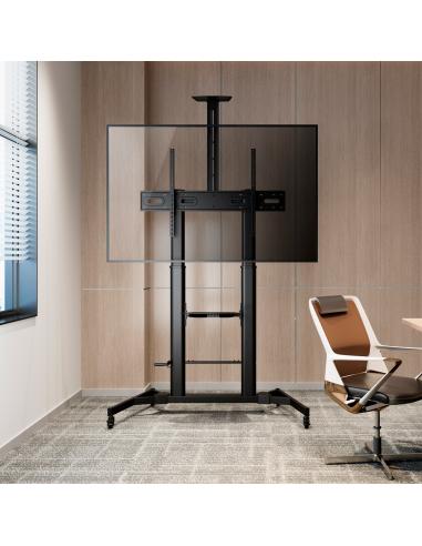 SOPORTE SUELO PANTALLA MANIVELA DVD CAM 100KG 60-100 NEGRO AISENS FT100TE-171