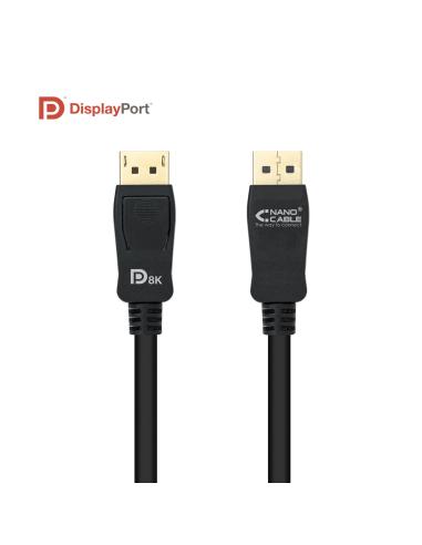 CABLE DISPLAYPORT V1.4 CERTIFICADO VESA DPM-DPM NEGRO 1.5M NANOCA 10.15.2501-L150