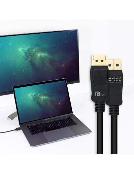 CABLE DISPLAYPORT V1.4 CERTIFICADO VESA DPM-DPM NEGRO 1.5M NANOCA 10.15.2501-L150