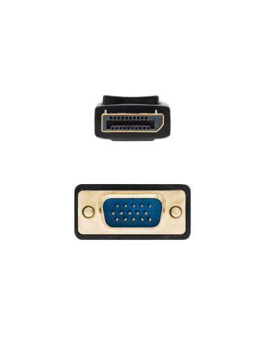 CABLE CONVERSOR DISPLAYPORT A VGA DPM-VGAM NEGRO 1M NANOCABLE 10.15.4401