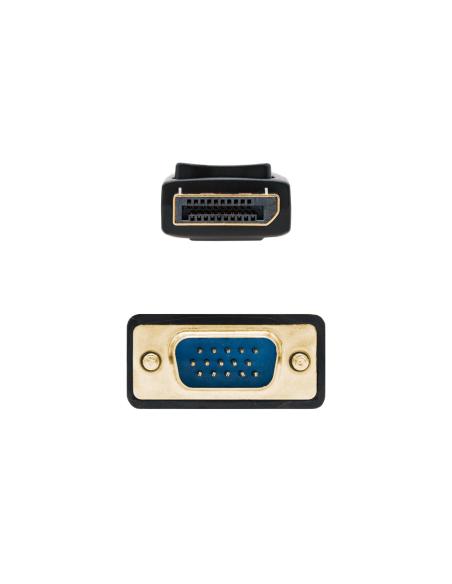 CABLE CONVERSOR DISPLAYPORT A VGA DPM-VGAM NEGRO 1M NANOCABLE 10.15.4401