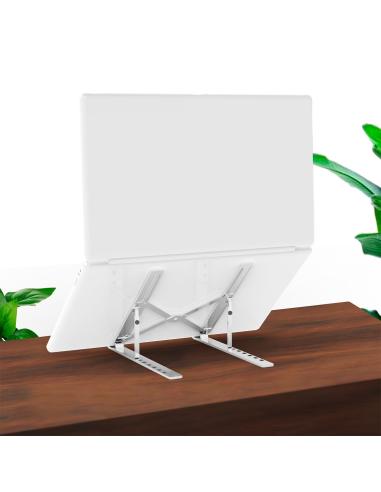 SOPORTE SOBREMESA AJUSTABLE PARA PORTATIL-TABLET PLATA AISENS LPS2M-173