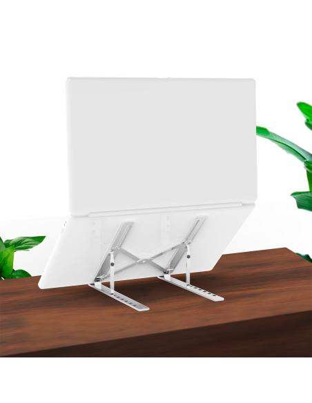 SOPORTE SOBREMESA AJUSTABLE PARA PORTATIL-TABLET PLATA AISENS LPS2M-173