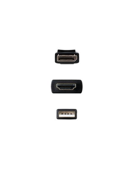 CABLE CONVERSOR HDMI A DP HDMIM-DPH NEGRO 1.8 M NANOCABLE 10.15.4352