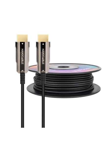 CABLE HDMI V2.0 AOC 4K 60HZ 18GBPS NEGRO 50 M NANOCABLE 10.15.2050
