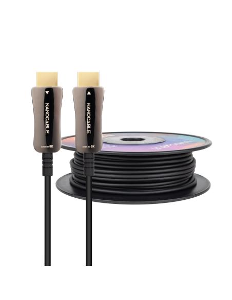 CABLE HDMI V2.1 AOC 8K 60HZ 4K 120HZ 48GBPS 100 M NANOCABLE 10.15.2199