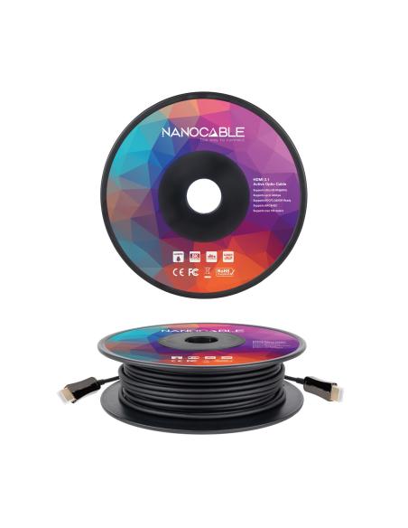 CABLE HDMI V2.1 AOC 8K 60HZ 4K 120HZ 48GBPS 100 M NANOCABLE 10.15.2199
