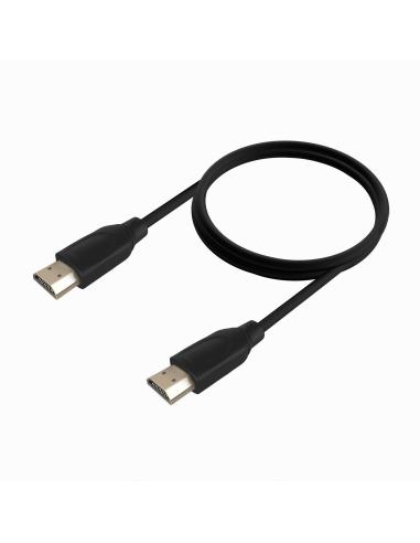 CABLE HDMI V2.0 PREMIUM ALTA VELOCIDAD 4K60HZ AM-AM NEGRO 1.0M AISENS A120-0722
