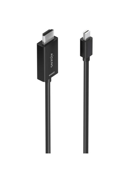 CABLE CONVERSOR MINI DP A HDMI 4K60HZ MINI DPM-HDMIM NEGRO 2.0M AISENS A125-0888