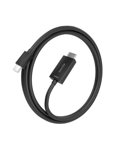 CABLE CONVERSOR MINI DP A HDMI 4K60HZ MINI DPM-HDMIM NEGRO 2.0M AISENS A125-0888
