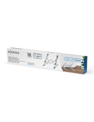 SOPORTE SOBREMESA AJUSTABLE PARA PORTATIL-TABLET PLATA AISENS LPS3M-177