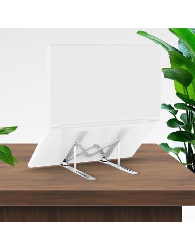 SOPORTE SOBREMESA AJUSTABLE PARA PORTATIL-TABLET PLATA AISENS LPS3M-177