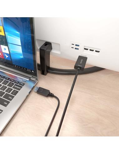 CABLE CONVERSOR DISPLAYPORT A HDMI 4K60HZ DPM-HDMIM NEGRO 0.6M AISENS A125-0891