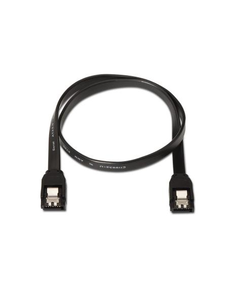 CABLE SATA III DATOS 6G CON ANCLAJES NEGRO 0.5M AISENS A130-0157