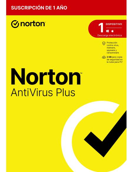SOFTWARE ANTIVIRUS NORTON PLUS 2GB 1USUARIO 1 DISPOSITIVO 1 ANO CAJA