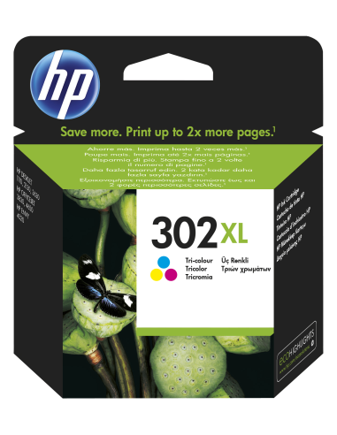 TINTA HP 302XL 10121303630 ENVY 4520 OFF 3830 3834 4650 ORIG COLOR F6U67AE