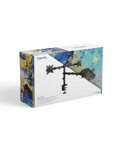 SOPORTE DE MESA 2MONITORES 1PORTATIL 2BRAZOS 17-32 NEGRO TOOQ DB1202TN-B 2