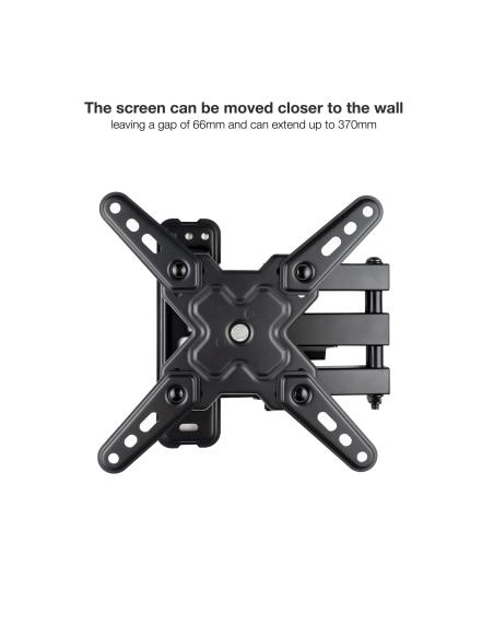 SOPORTE PARED PANTALLAS 13-43 GIRAINCLI NEGRO DOBLE BRAZO TOOQ LP1345TN-B