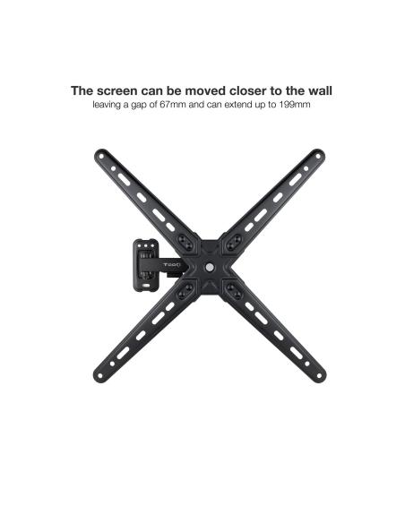 SOPORTE PARED PANTALLAS 13-55 GIRAINCLI 25KG NEGRO TOOQ LP1355TN-B